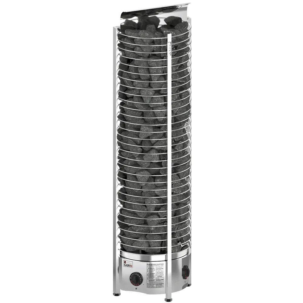 Электрокаменка для сауны Sawo Tower TH3-45NB-WL-P пристенной установки, полукруглая, со встроенным пультом-0