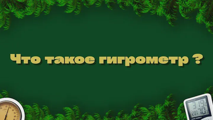 ЧТО ТАКОЕ ГИГРОМЕТР ?