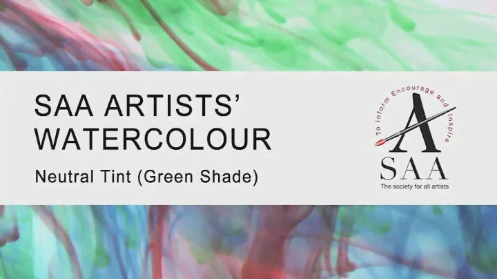 SAA Artists' Watercolour - 706 Neutral Tint Green Shade - Demonstration