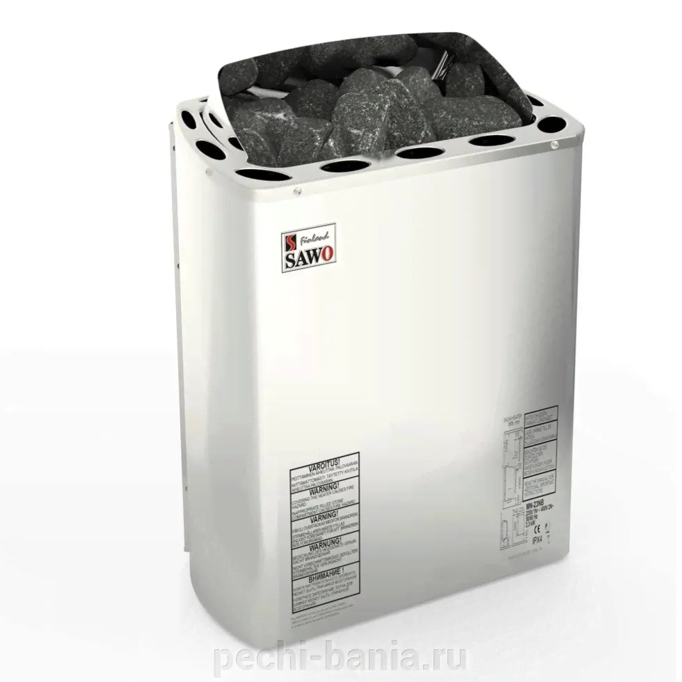 Печь для сауны Sawo Mini X MX-36 NS-Z (без пульта, снаружи нержавейка, внут-0