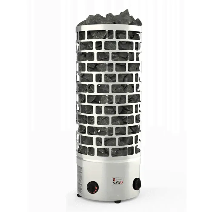 Электрическая печь SAWO Tower Aries круглая ARI3-90NB-P (встроенный пульт управления)